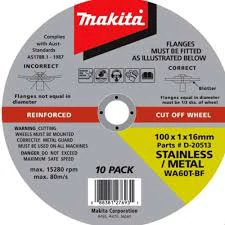 Royal Tools - Thin CUT-OFF WHEEL 100×16WA60T (for STAINLESS)
