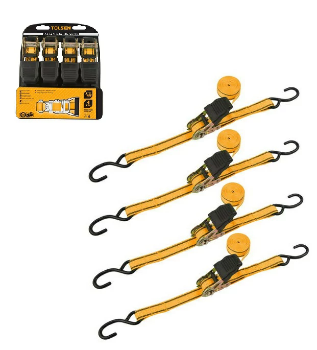 Royal Tools - 4PCS RATCHET TIE DOWN 25mmx5M