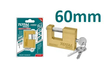 Royal Tools - قفل مربع نحاسي شديد التحمل 60مم