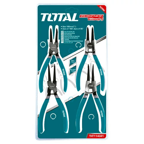 Royal Tools - طقم 4 قطع زراديه مطويه الحواف 