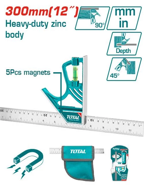 Royal Tools - مسطرة القياس مع ميزان ماء 12