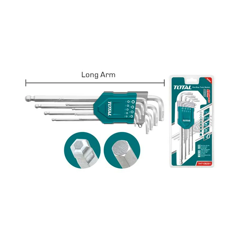 Royal Tools - طقم مفتاح النكي راس كروي 9 قطع