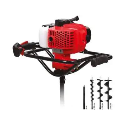 Royal Tools - Gasoline Soil Auger + 3 Bits + Ext.	