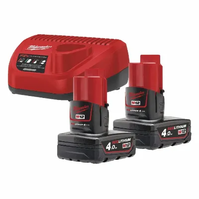 Royal Tools - 2 Battery M12 4.0Ah and Charger set 
