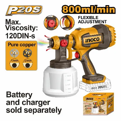Royal Tools - مسدس صبغ لاسلكي 20 فولت - بدون بطاريات وشاحن