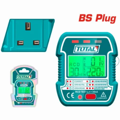 Royal Tools - Socket Tester BS Plug With LCD Display 90~250v