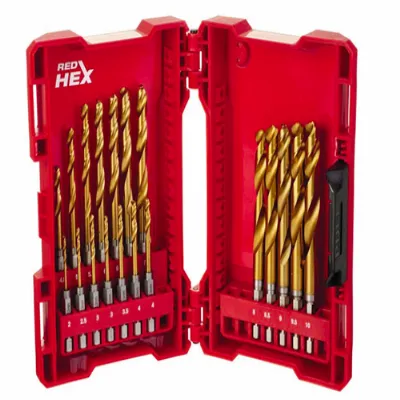 Royal Tools - 19 Piece Red Hex ShockWave Impact Duty HSS-