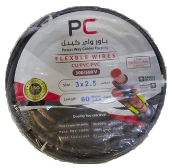 Royal Tools - 2.5MM 3-core cable, 60 meters, black