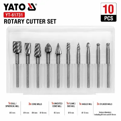 Royal Tools - Yato 10pcs Set Of Rotary Files For Mini Grinder	