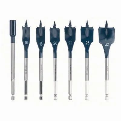 Royal Tools - SelfCut Speed Flat Wood Drill Bit Set – 7 Pieces – 16–32 mm