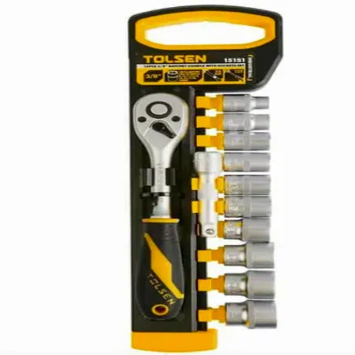 Royal Tools - 12PCS 3/8″ RATCHET HANDLE WITH SOCKET SET